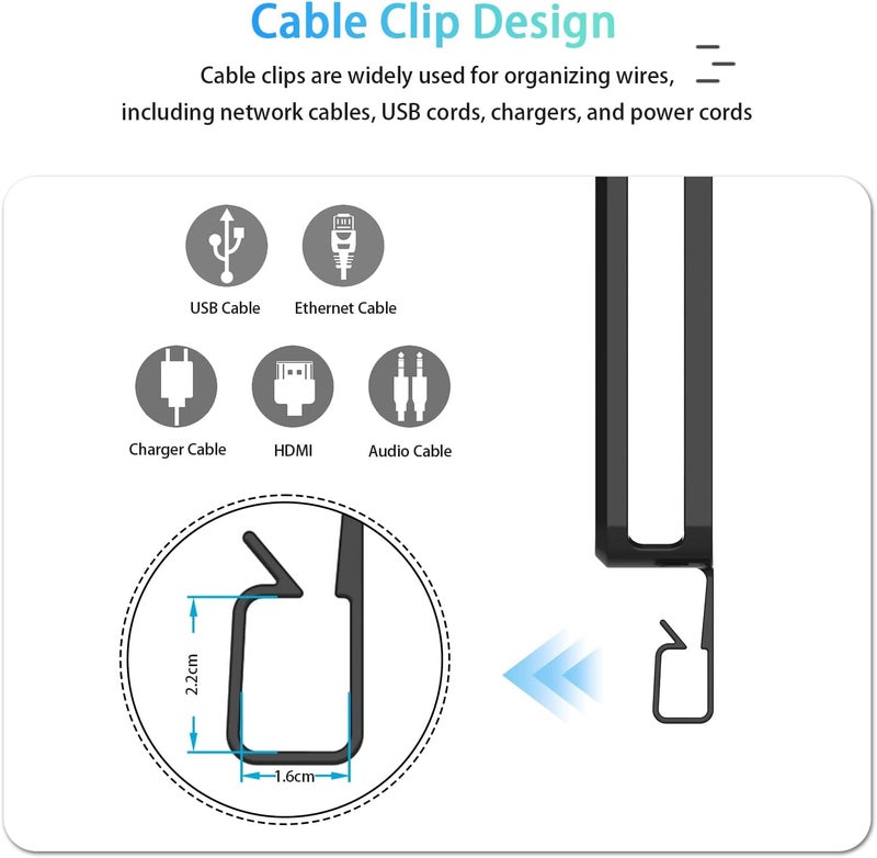 IFCASE Wall, Under Desk Laptop Mount for MacBooks, Surface, Tablets with Cable Holder, Adhesive & Screws in, Anti-Scratch Pads - 24/26/29/31mm Thick (Black) - Image 5